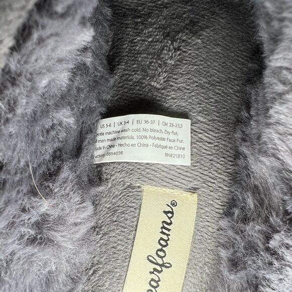 Dearfoams Women's Size 6 Gray Slippers - Picture 12 of 12